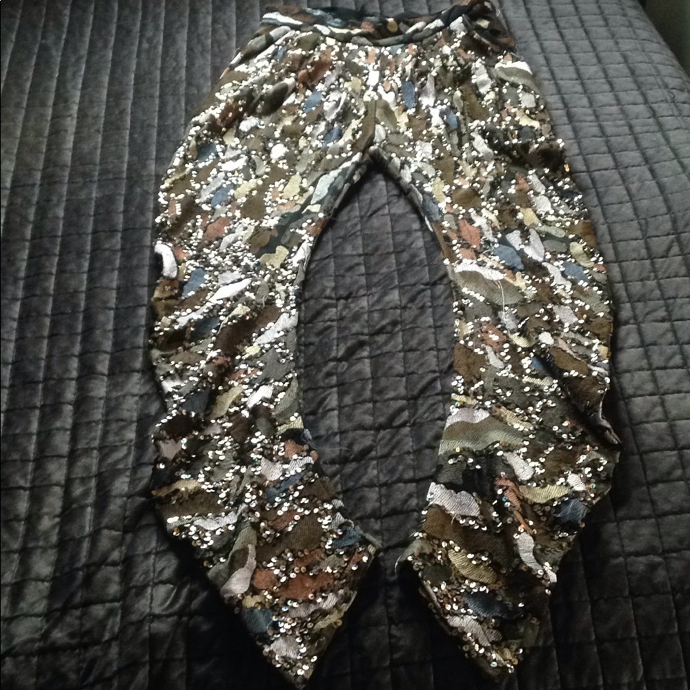 Patrizia Pepe Multi Color sequin Trousers.